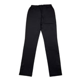 Relish Einfarbige Hose mit Kunstknopf und elastischer Taille Schwarz für Mädchen