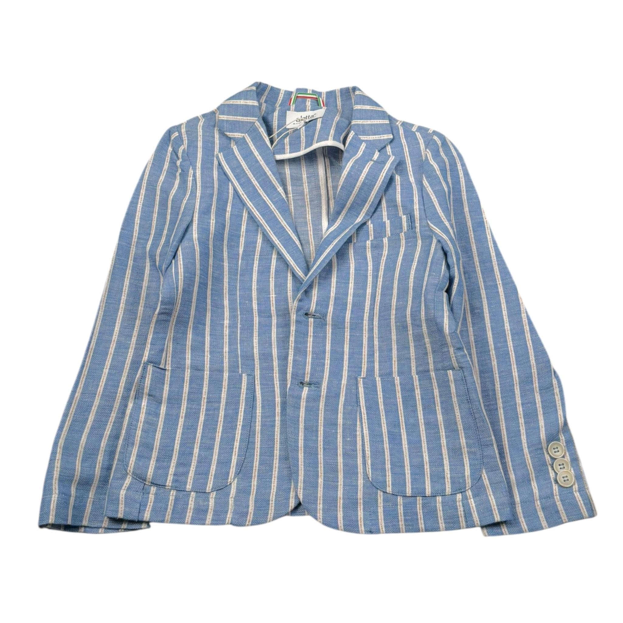 Aletta Giacca Tinta Unita con Fantasia A Righe per Bambino N23080 AZZURRO ALETTA 