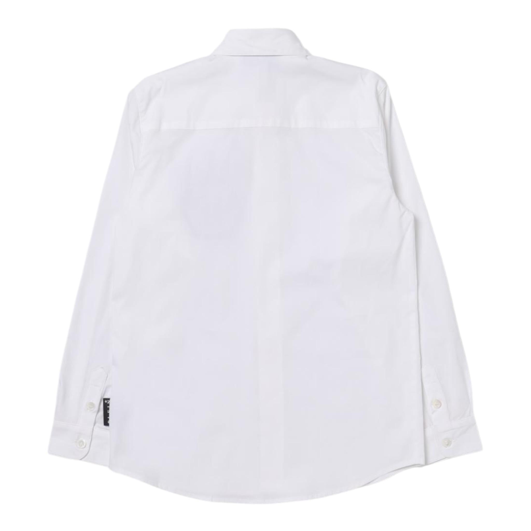 Philipp Plein Camicia Manica Lunga tinta unita con Stampa Bianco per Bambino 2MC001 BIANCO PHILIPP PLEIN 