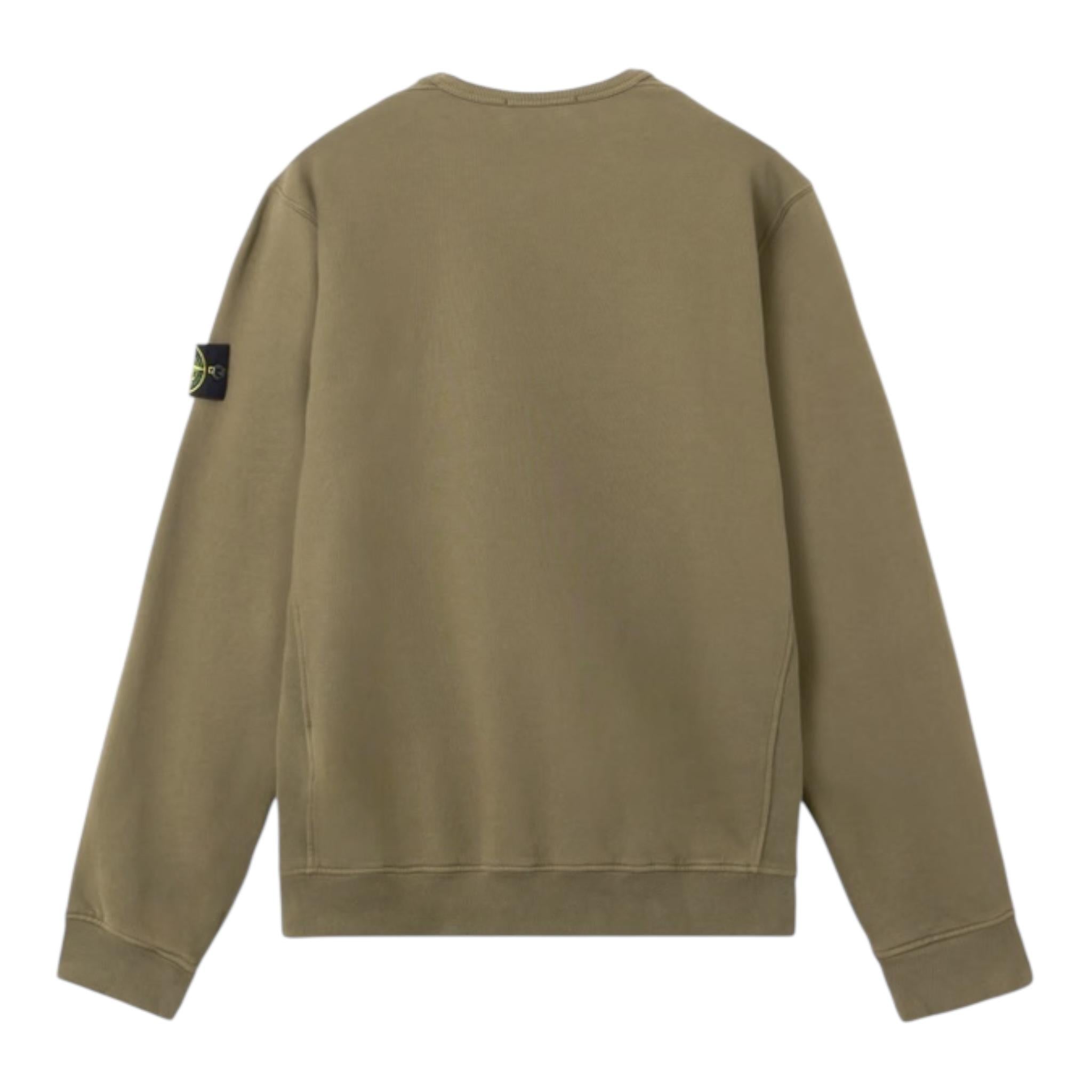 Stone Island Felpa Chiusa Girocollo Tinta Unita per Bambino K1S1661100011 VERDE STONE ISLAND 