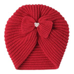 MINI BANDA cappello tinta unita con fiocco Rosso per Neonata 3A368 ROSSO MINI BANDA 