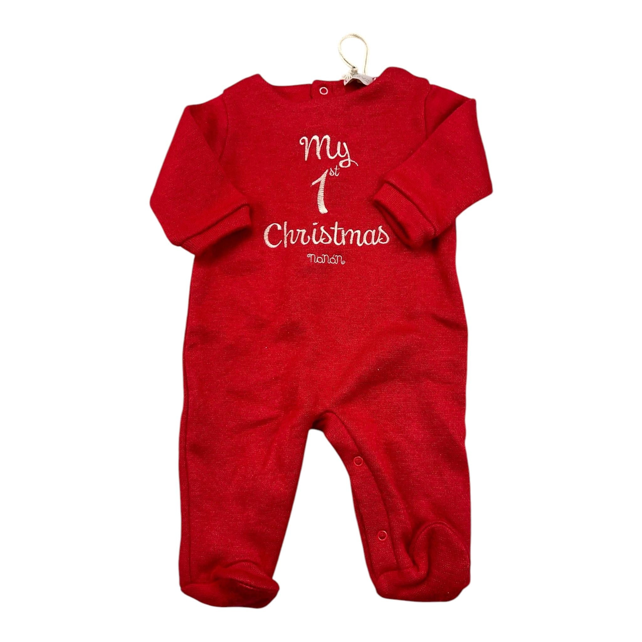 NANAN tutina tinta unita con stampa Rosso per Neonata I2306103RS ROSSO NANAN 