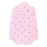 Saint Barth Camicia Bicolore con Fantasia A Righe per Bambina BRIG003X ROSA SAINT BARTH 