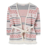 LIU JO cardigan stampa fantasia con cinturino Panna per Bambina KF4093X PANNA LIU JO 
