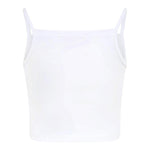 Diesel Canotta Bretelline Tinta Unita con Stampa Brillantinata per Bambina J02201XX BIANCO DIESEL 