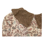 WEDOBLE camicia body tinta unita stampa fantasia con colletto in contrasto Beige per Neonata I2407716 BEIGE WEDOBLE 