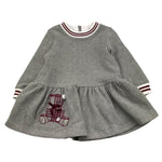 LE BEBE' abito girocollo tinta unita con stampa in contrasto Grigio per Neonata LBG6129 GRIGIO LE BEBE' 