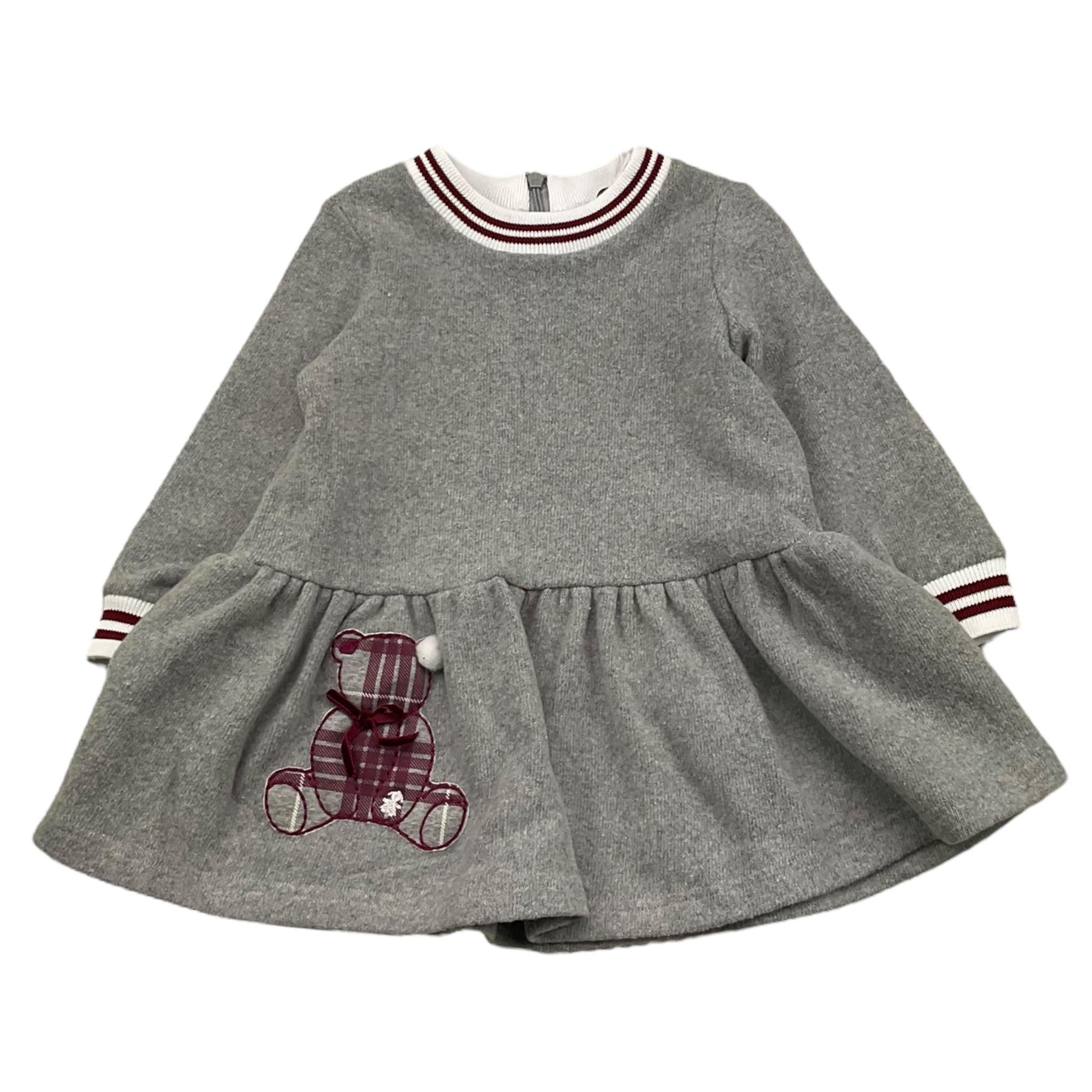 LE BEBE' abito girocollo tinta unita con stampa in contrasto Grigio per Neonata LBG6129 GRIGIO LE BEBE' 