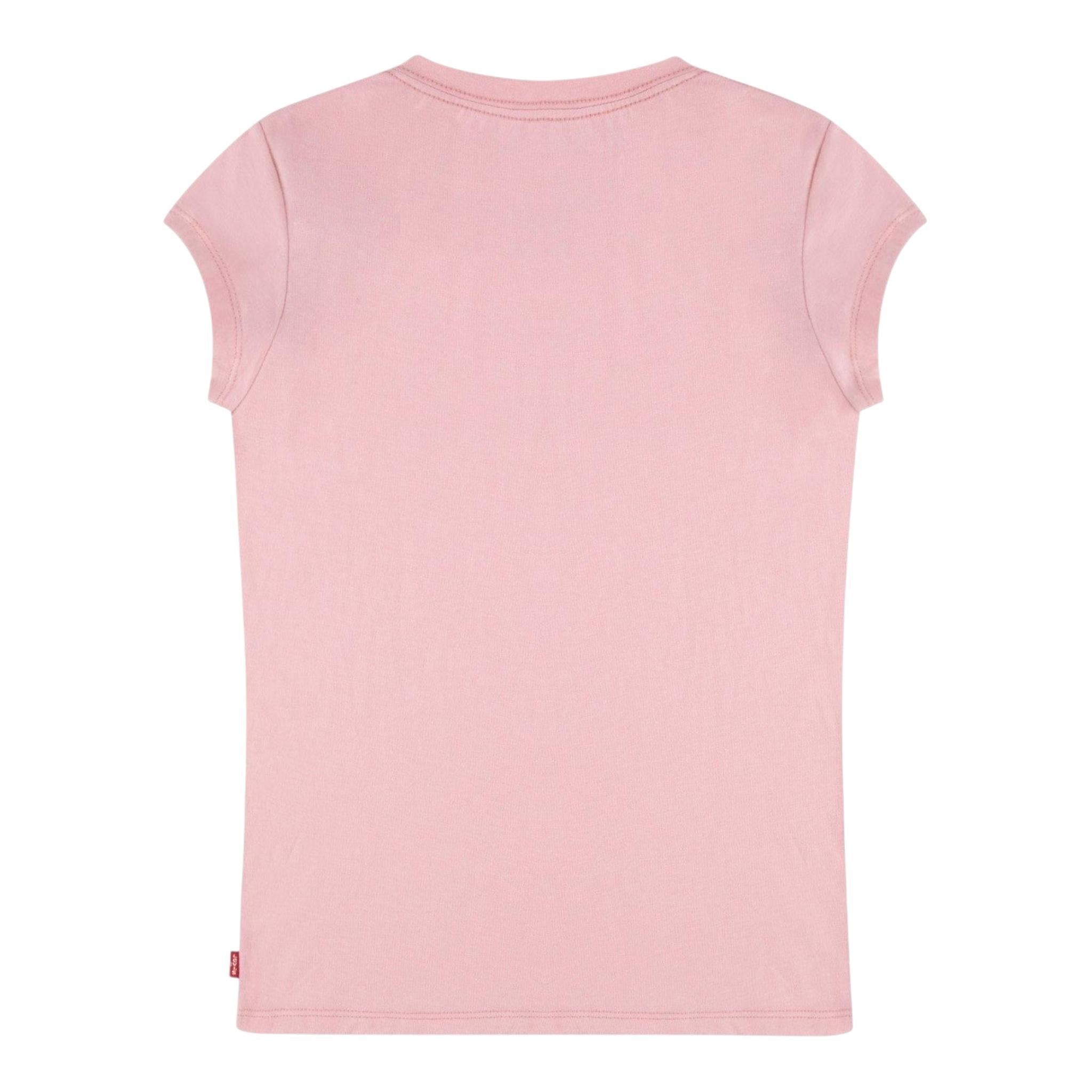 Levi'S T-Shirt Tinta Unita Girocollo con Stampa per Bambina 4E4234 ROSA LEVI'S 