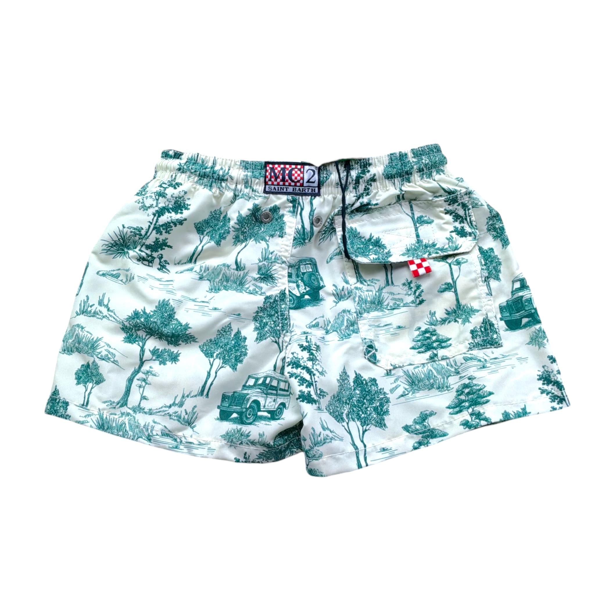 Saint Barth Costume Modello Boxer Tinta Unita con Stampa per Bambino COUNTRYU BEIGE SAINT BARTH 