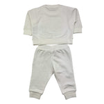 MOSCHINO completo 2 pezzi felpa-pantalone tinta unita Bianco per Neonato MPK039 BIANCO MOSCHINO 