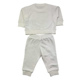 MOSCHINO completo 2 pezzi felpa-pantalone tinta unita Bianco per Neonato MPK039 BIANCO MOSCHINO 