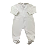 LE BEBE' tutina tinta unita con stampa Bianco per Neonata LBG5987 BIANCO LE BEBE' 