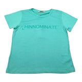 Hinnominate T-Shirt Girocollo tinta unita con Stampe Verde Acqua per Bambina 3646M0085 VERDE ACQUA HINNOMINATE 