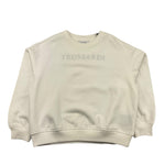 TRUSSARDI felpa chiusa girocollo tinta unita cn logo Panna per Bambina TGA25021FE PANNA TRUSSARDI 