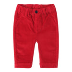 MINI BANDA pantalone tinta unita in velluto Rosso per Neonato 3A628 ROSSO MINI BANDA 