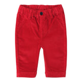 MINI BANDA pantalone tinta unita in velluto Rosso per Neonato 3A628 ROSSO MINI BANDA 