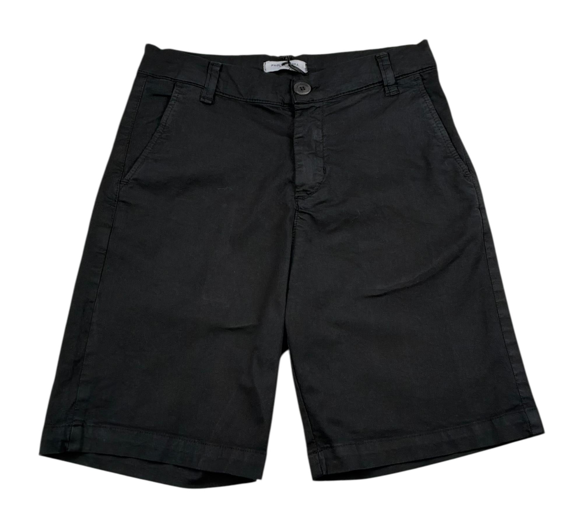 Paolo Pecora Bermuda Tinta Unita con Girovita Regolabile per Bambino PP4383 NERO PAOLO PECORA 