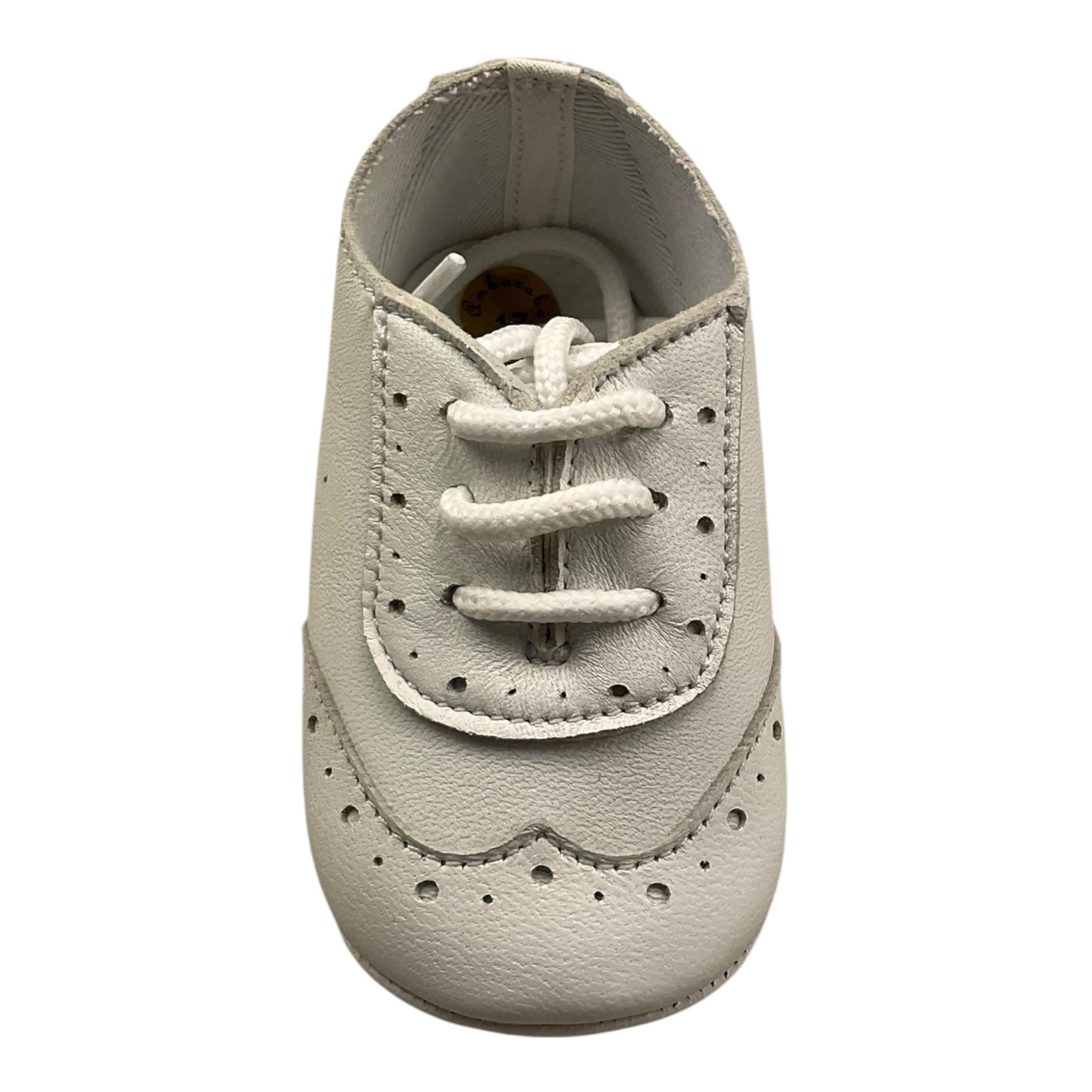 Ambaraba Scarpine Tinta Unita con Lacci per Neonato SM3886 BIANCO AMBARABA 