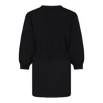 BALMAIN abito in felpa tinta unita con stampa Nero per Bambina BV1A60 NERO BALMAIN 