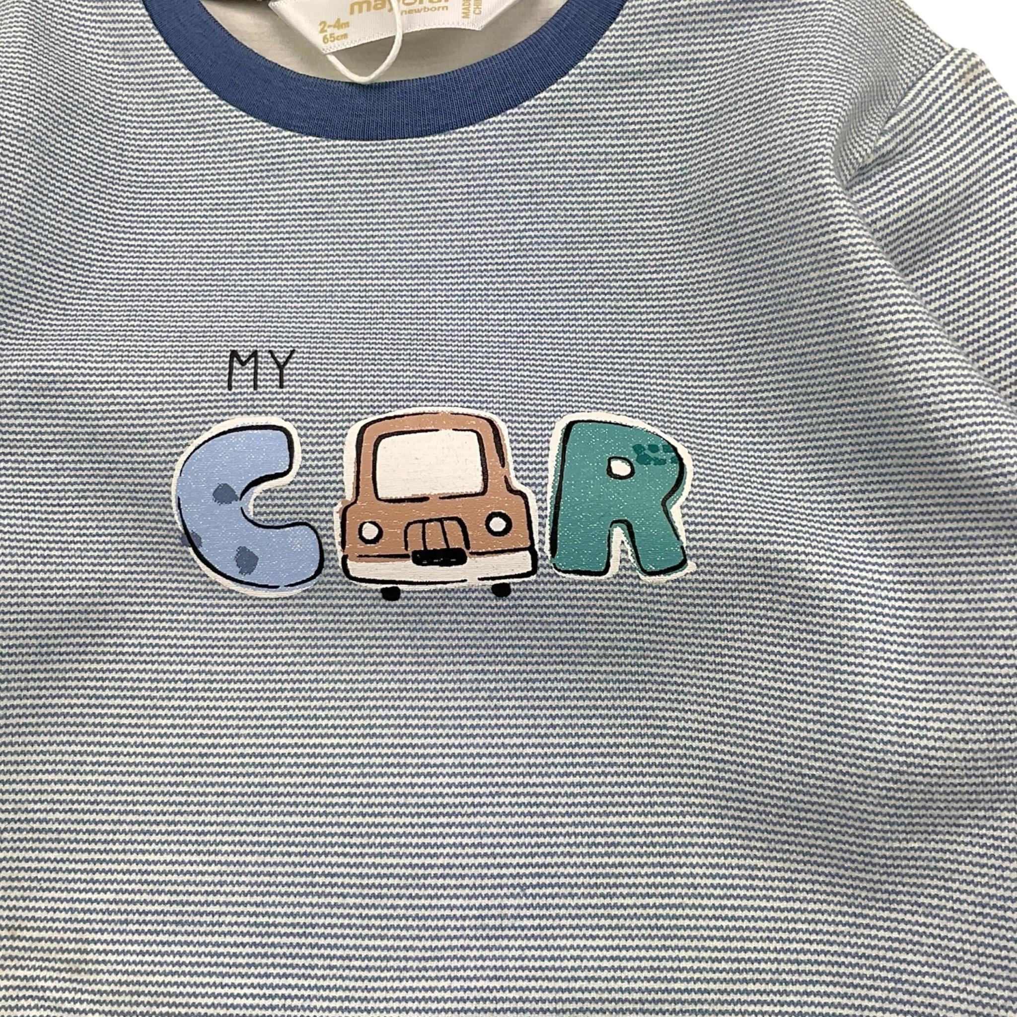 MAYORAL body tinta unita con stampa e maniche lunghe Azzurro per Neonato 271444 AZZURRO MAYORAL 