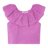 Mayoral Top Tinta Unita con Scollo A Barca per Bambina 3012 VIOLA MAYORAL 
