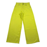 Dou Dou Jeans Tinta Unita Modello Palazzo per Bambina DW6P10X VERDE DOU DOU 