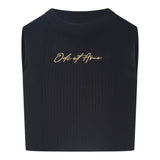 Odi Et Amo – Ärmelloses Top mit Logo-Print in Schwarz für Mädchen