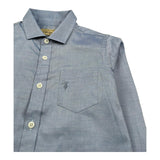 Trussardi Camicia Manica Lunga Tinta Unita per Bambino TBP26136CA AZZURRO TRUSSARDI 