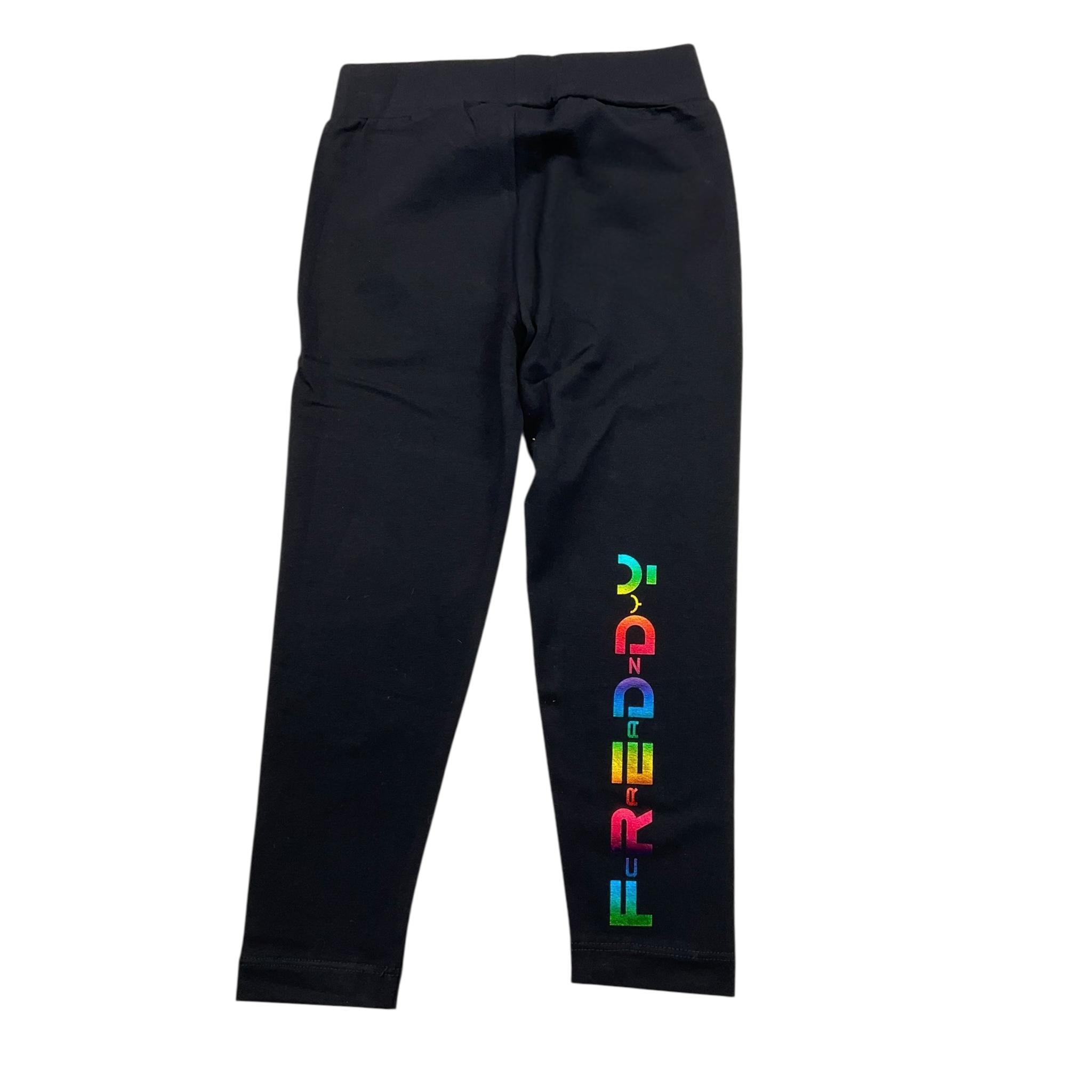 FREDDY leggins tinta unita con logo Nero per Bambina FR1822 NERO FREDDY 