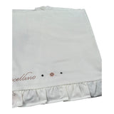 Barcellino Coperta Tinta Unita Stampa Fantasia per Neonata 106314 BIANCO BARCELLINO 