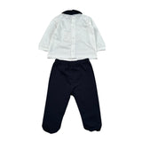 Lalalu' Completo 2 Pezzi Shirt-Ghettina per Neonato CPL6P BIANCO/BLU LALALU' 