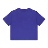 Burberry T-Shirt Rundhalsausschnitt einfarbig mit blauem Logo-Print für Jungen