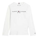 TOMMY HILFIGER shirt girocollo tinta unita con stampa in contrasto Bianco per Bambino KS0KS00202X BIANCO TOMMY HILFIGER 