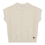 Guess Maglia Mezza Manica Tinta Unita con Trafori per Bambina J4YR07Z37L1 PANNA GUESS 