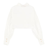 Elisabetta Franchi Camicia Manica Lunga Tinta Unita con Ricami per Bambina EFCA263 PANNA ELISABETTA FRANCHI 