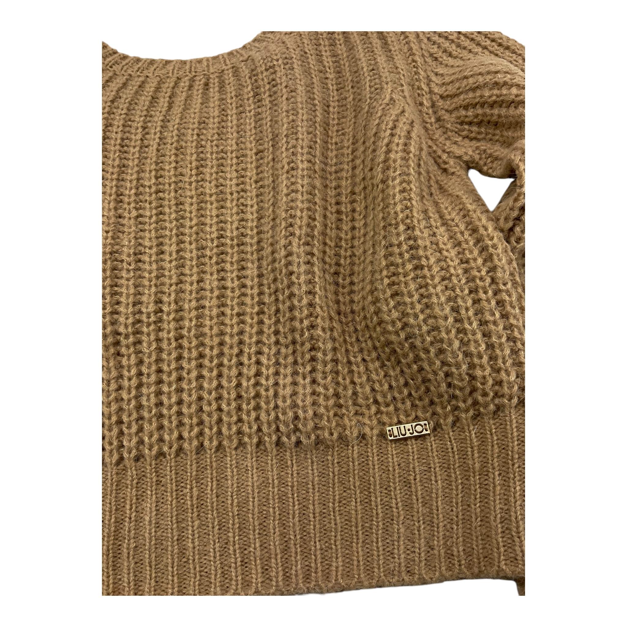 LIU JO maglia tinta unita con scollatura posteriore Biscotto per Bambina GF4234 BISCOTTO LIU JO 