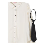 LIU JO camicia tinta unita con cravatta Panna per Bambina GF4065TS868 PANNA LIU JO 
