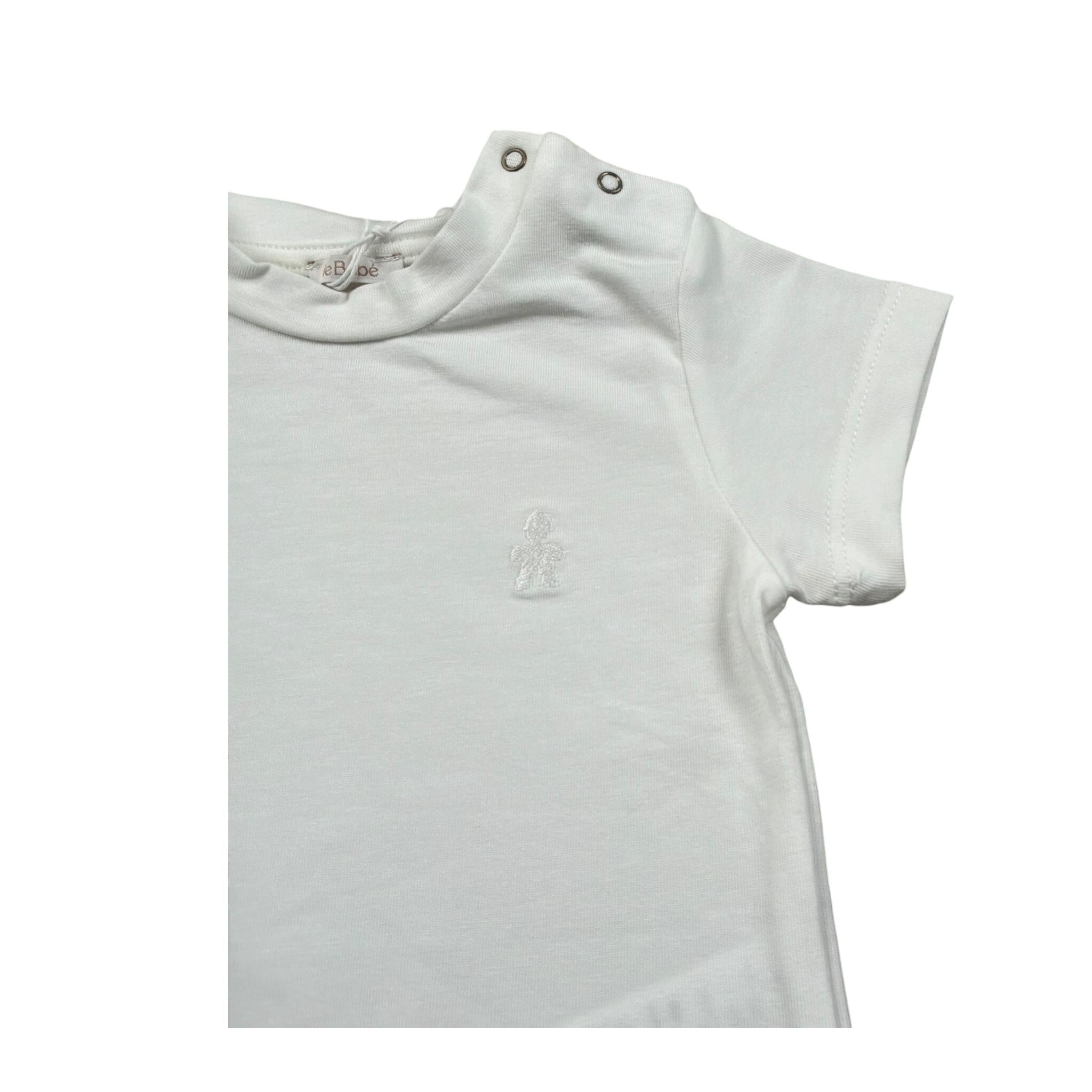 Le Bebe T-Shirt Girocollo Tinta Unita per Neonata LBB4939 BIANCO LE BEBE 