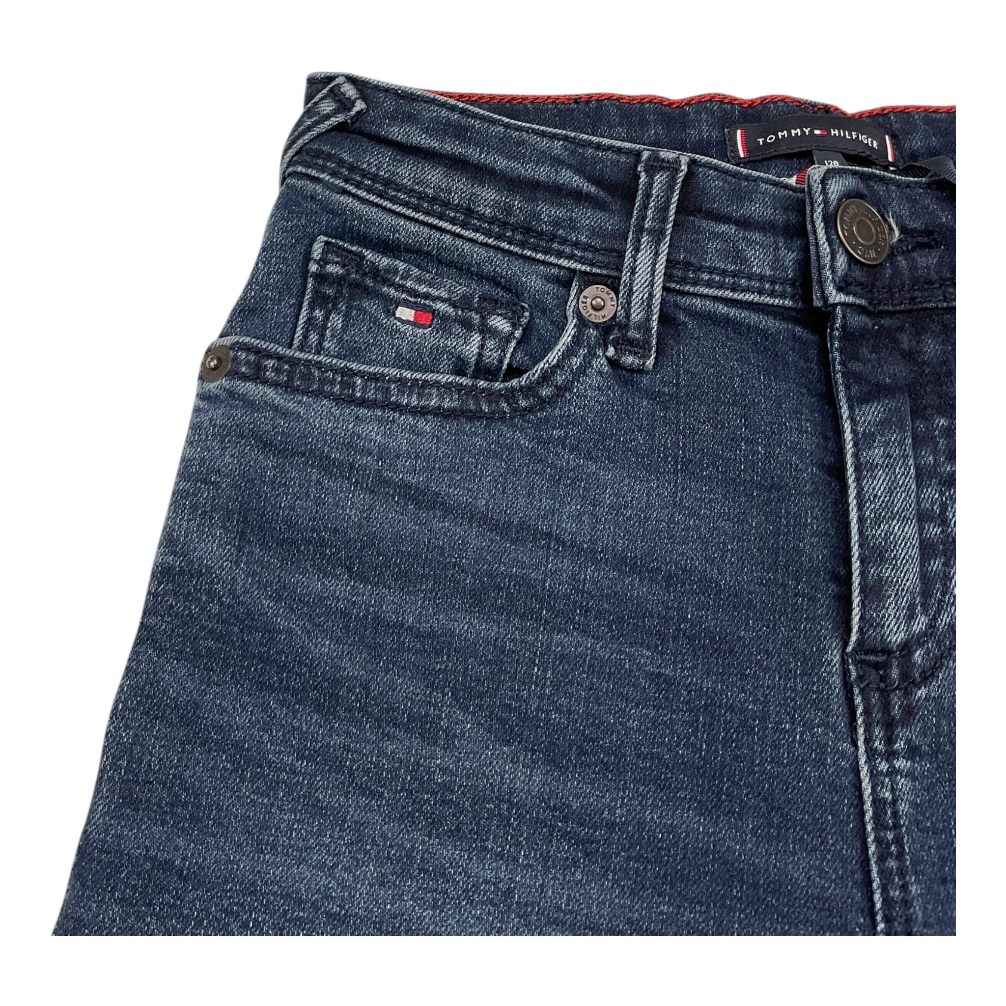 TOMMY HILFIGER jeans tinta unita con girovita regolabile Blu per Bambino KB0KB08269 BLU TOMMY HILFIGER 