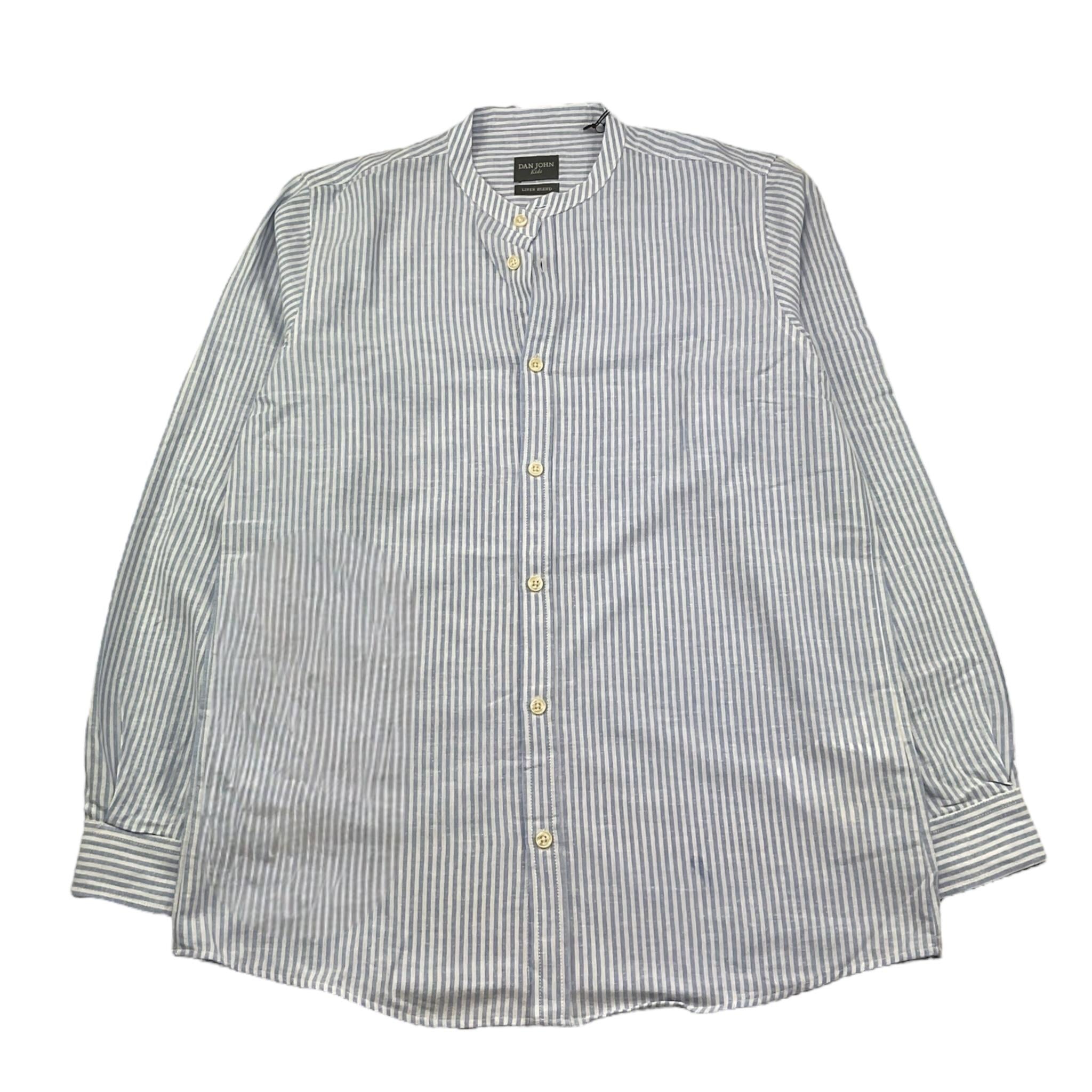 Dan John Camicia Manica Lunga Fantasia A Righe per Bambino CMD5106J BIANCO/AZZURRO DAN JOHN 