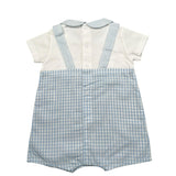 Laranjinha Pagliaccetto Bicolore con Stampa per Neonato 92909V5766R73 BIANCO/AZZURRO LARANJINHA 