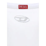 Diesel Canotta Bretelline Tinta Unita con Stampa Brillantinata per Bambina J02201XX BIANCO DIESEL 