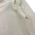 PLEASE maglia girocollo tinta unita a costine Panna per Bambina ML66072G68 PANNA PLEASE 