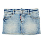 Dsquared2 Gonna In Denim tinta unita Azzurro per Bambina DQ01W4 AZZURRO DSQUARED2 