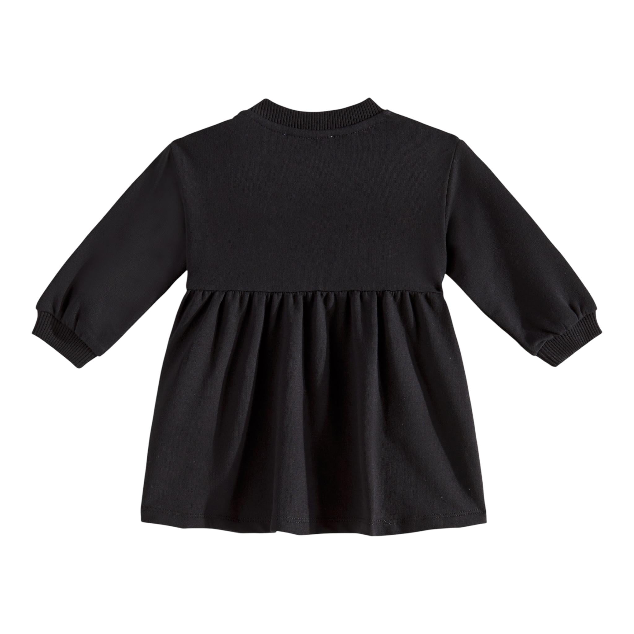 MOSCHINO abito manica lunga tinta unita cn stampa in contrasto Nero per Neonata MDV0BLXX NERO MOSCHINO 