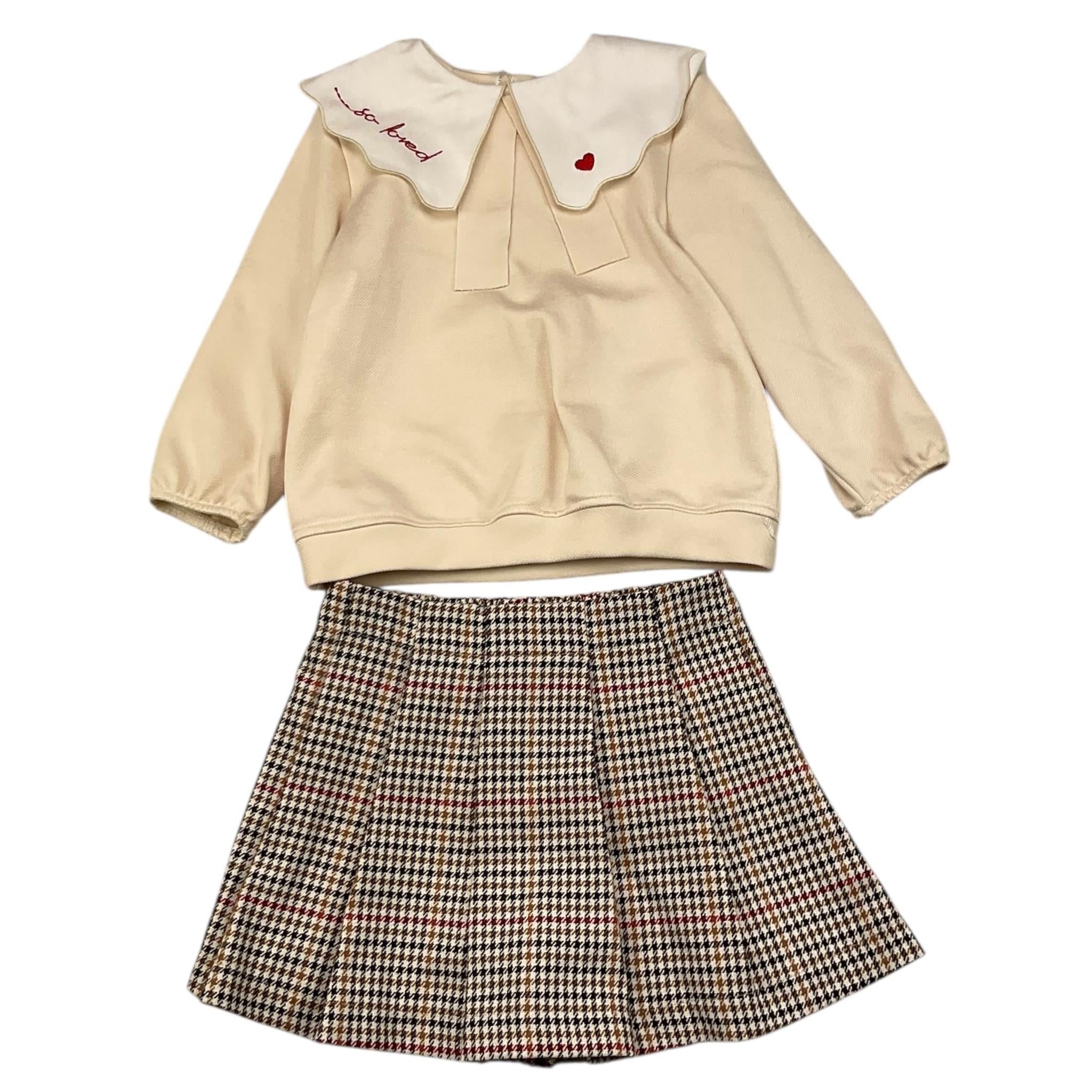 BARCELLINO completo 2 pezzi camicia-shrt Panna per Neonata 115708 PANNA BARCELLINO 