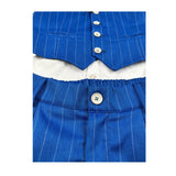 Never Too Completo 4 Pezzi Camicia-Gilet-Papillon-Bermuda Blu per Bambino GM2244B BLU NEVER TOO 