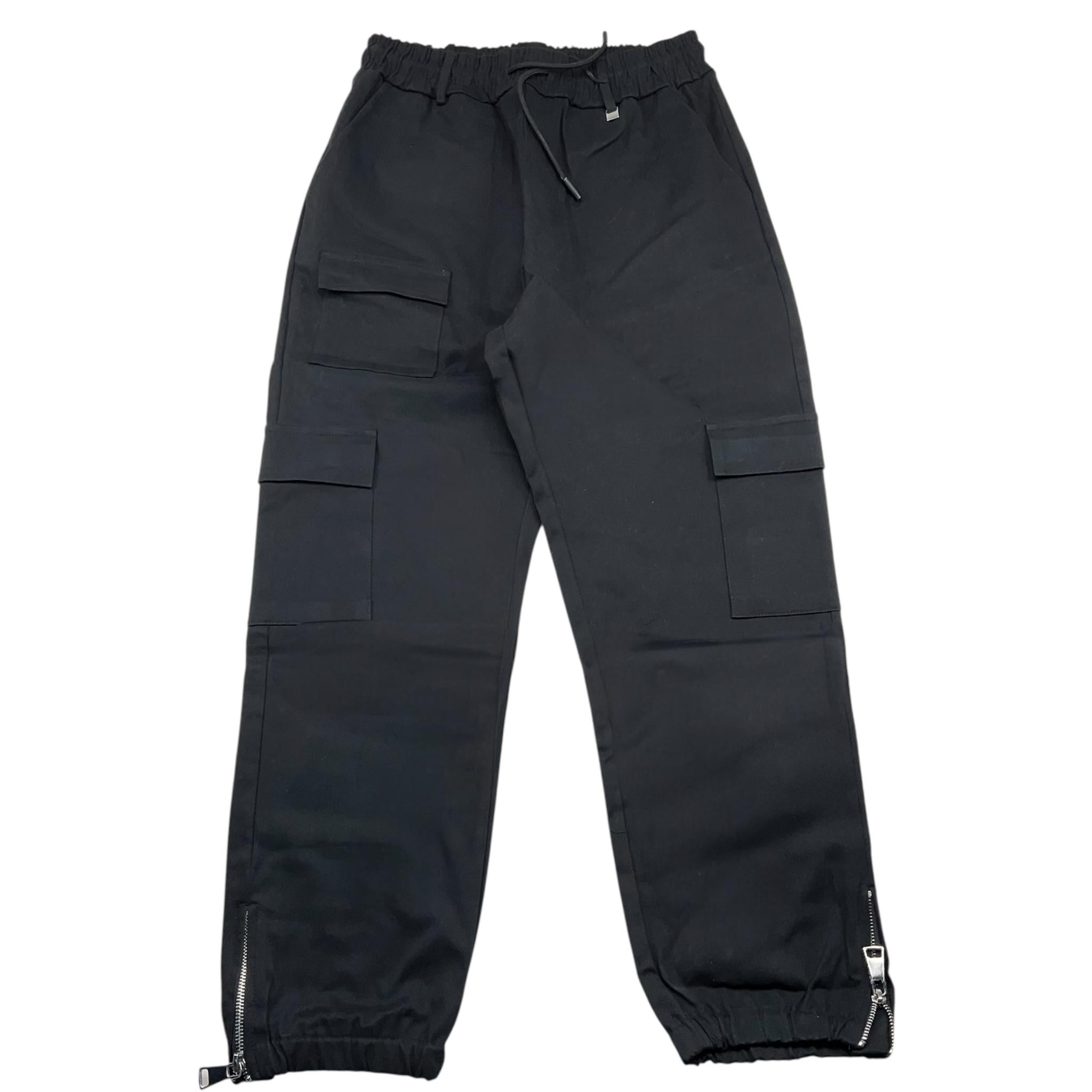NEVER TOO pantalone tinta unita con elastico in vita Nero per Bambino NT2084RXX NERO NEVER TOO 