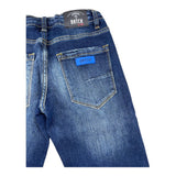 DATCH jeans tinta unita con girovita regolabile Blu per Bambino DTH1481 BLU DATCH 